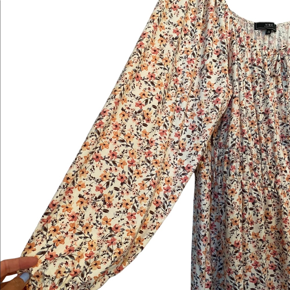 Vibe Sportswear Long Sleeve Floral Dress - Picture 7 of 13